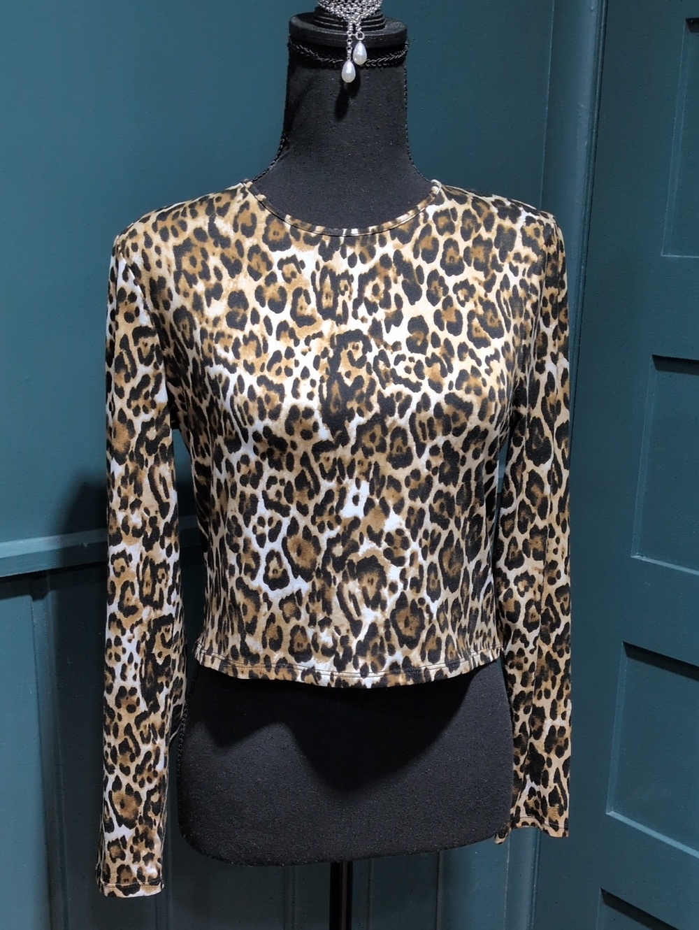 Leopard Print Cropped Top